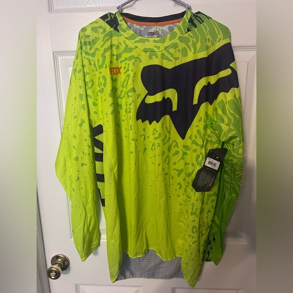 Fox Neon Green and purple Men's Shirt - Picture 1 of 3